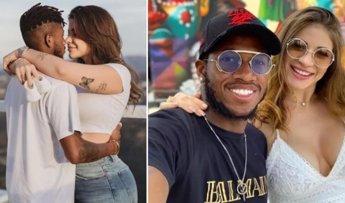 Fenerbahçe'nin Trabzonspor'u 3-2 yendiği maçta 2 gol atan Fred'in eşi