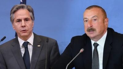 Azerbaycan Cumhurbaşkanı İlham Aliyev, ABD Dışişleri Bakanı Antony Blinken ile