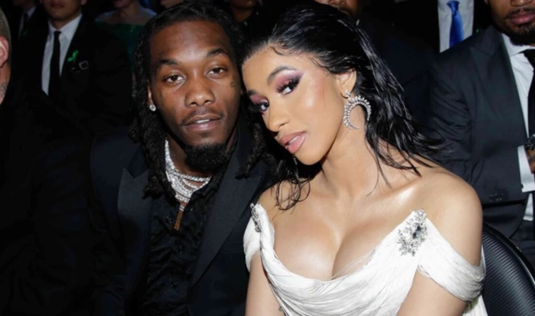 2017 yılında evlendiği meslektaşı Offset ile evlenen rapçi Cardi B.