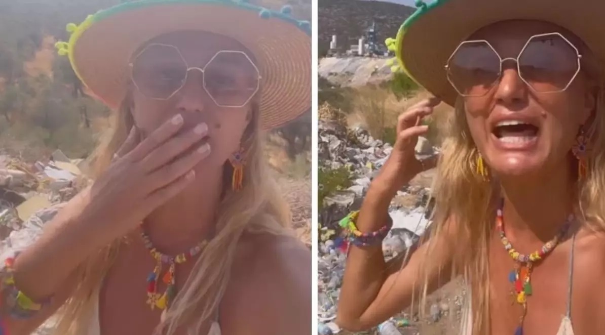 Ünlü şarkıcı ve model Tuğba Özay, Bafa Gölü'nün girişinde gördüğü