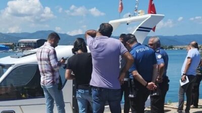 Ordu’da teknesiyle denize açıldıktan sonra serinlemek için suya giren Akif