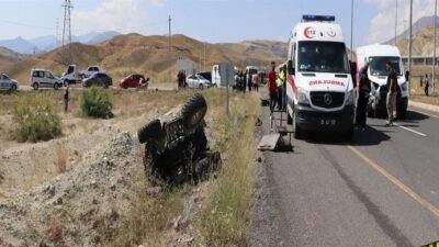 Erzurum'un Oltu ilçesinde, minibüsün çaptığı ATV'nin sürücüsü Süleyman Düzenli (74),
