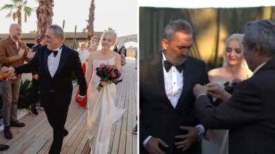 Sanatçı Yavuz Bingöl, Nilşah Ağaoğlu ile Balıkesir'in Ayvalık ilçesinde dünyaevine