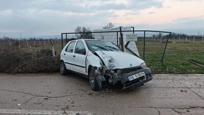 Bursa’nın İnegöl ilçesinde seyir halindeyken aniden hapşıran sürücü aracın kontrolünü