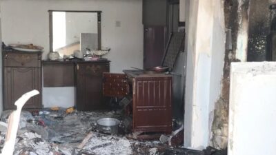 Erzurum’un Pasinler ilçesinde bir evde meydana gelen mutfak tüpü patlaması