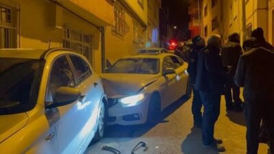 Bursa'da direksiyon başına alkollü geçen sürücü, sokak üzerinde park halinde