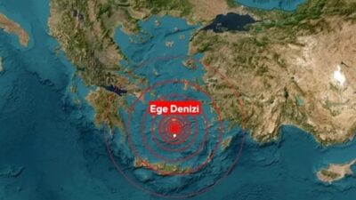 Ege Denizi'nde Richter ölçeğine göre saat 04.14'de 5.1 büyüklüğünde deprem