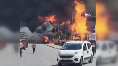 Ziya Gökalp Mahallesi Milas Caddesi’nde kimyevi maddelerin de bulunduğu depoda