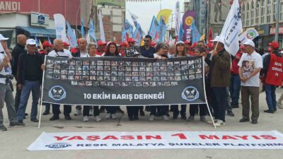 Malatya’da 1 Mayıs Emek ve Dayanışma Günü dolayısıyla yürüyüş ve
