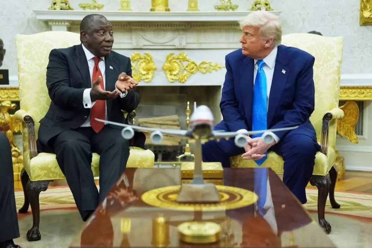 ABD Başkanı Donald Trump'ın Güney Afrika Devlet Başkanı Cyril Ramaphosa