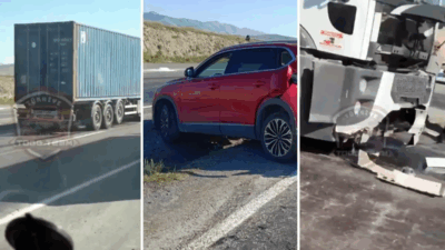 Niğde'de bir tır, yerli ve milli otomobil TOGG'a arkadan çarptı.