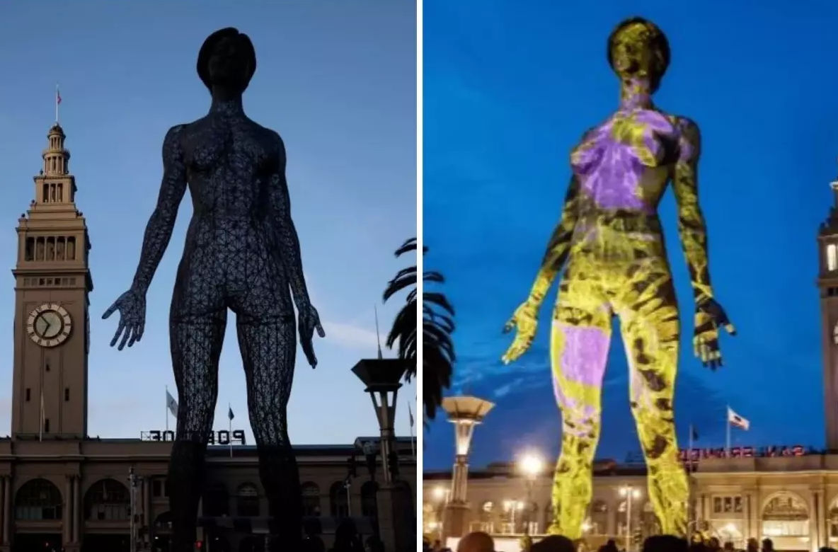 ABD'nin Kaliforniya eyaletindeki San Francisco şehrinde, halkın görüşü alınmadan dikilen