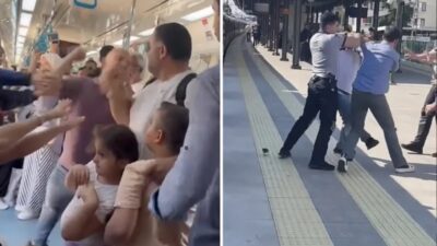 Maltepe Marmaray'daki yer tartışmasında 46 yaşındaki yolcuyu iki çocuğunun gözü