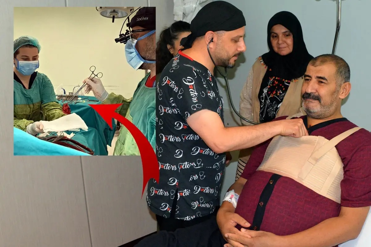 Kahramanmaraş'ta Aziz Karabörk'ün kalp kapakçığı değişimi ameliyatı sırasında kalbinden 10