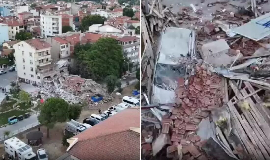 6.1 büyüklüğündeki depremin vurduğu Balıkesir Sındırgı ilçesi havadan görüntülendi. Depremin