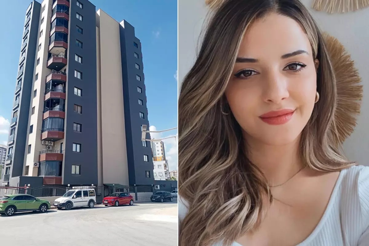 Mersin'in Tarsus ilçesinde bir apartmanın 7'nci katında halatı koparak zemine