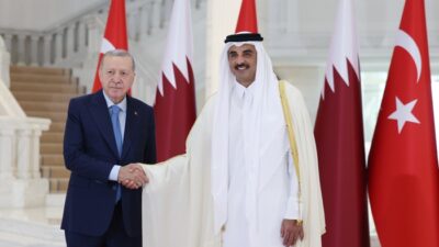 CUMHURBAŞKANI Recep Tayyip Erdoğan ile Katar Emiri Şeyh Temim bin
