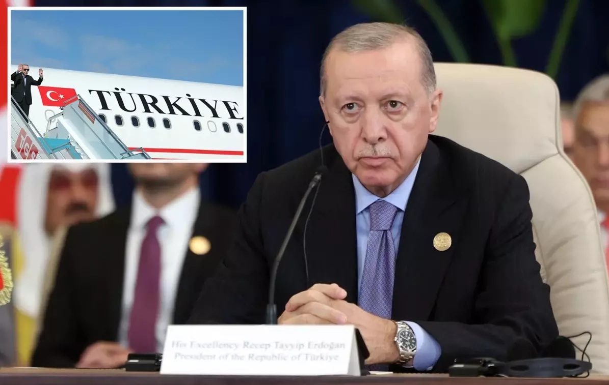 Gazze zirvesine Netanyahu'nun da katılacağının açıklanması nedeniyle Cumhurbaşkanı Erdoğan'ın uçağının