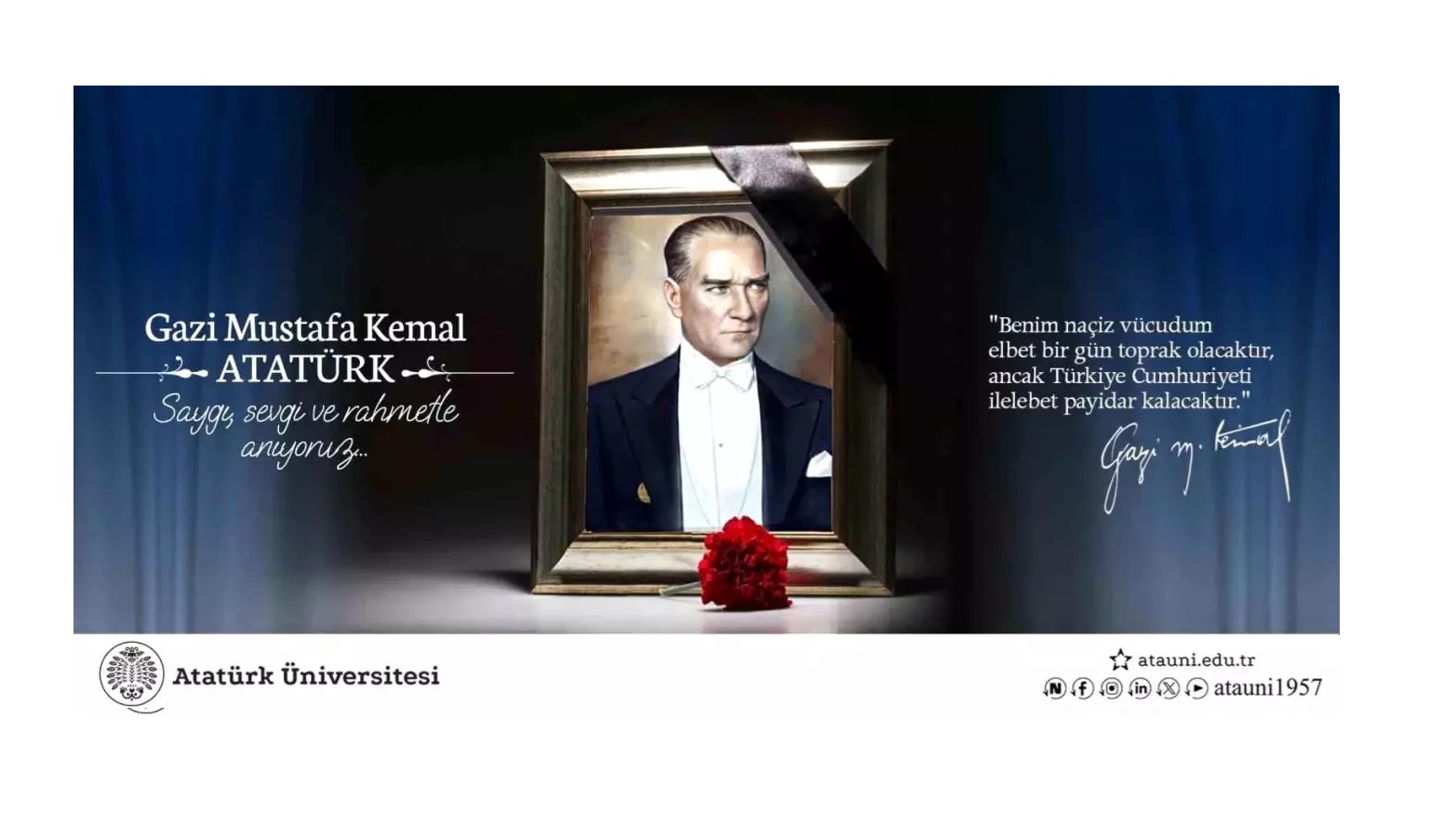 Atatürk Üniversitesi Rektörü Prof. Dr. Ahmet Hacımüftüoğlu, 10 Kasım Atatürk'ü