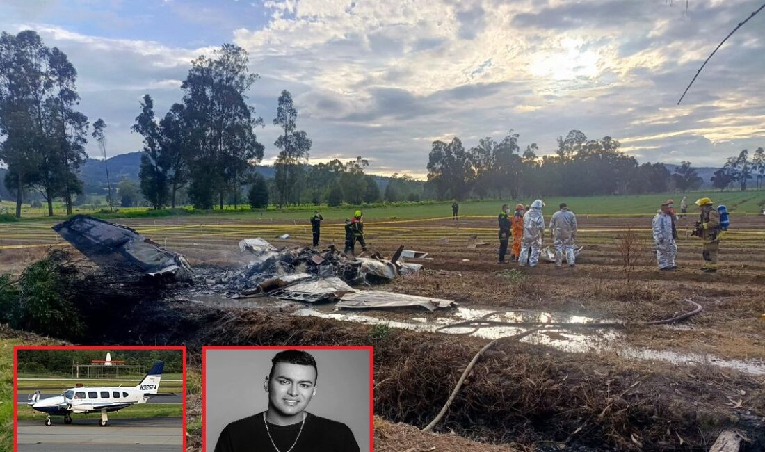 Kolombiya'da küçük bir uçağın düşmesi sonucu aralarında ünlü şarkıcı Yeison