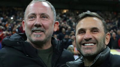 Beşiktaş Teknik Direktörü Sergen Yalçın ile Galatasaray Teknik Direktörü Okan