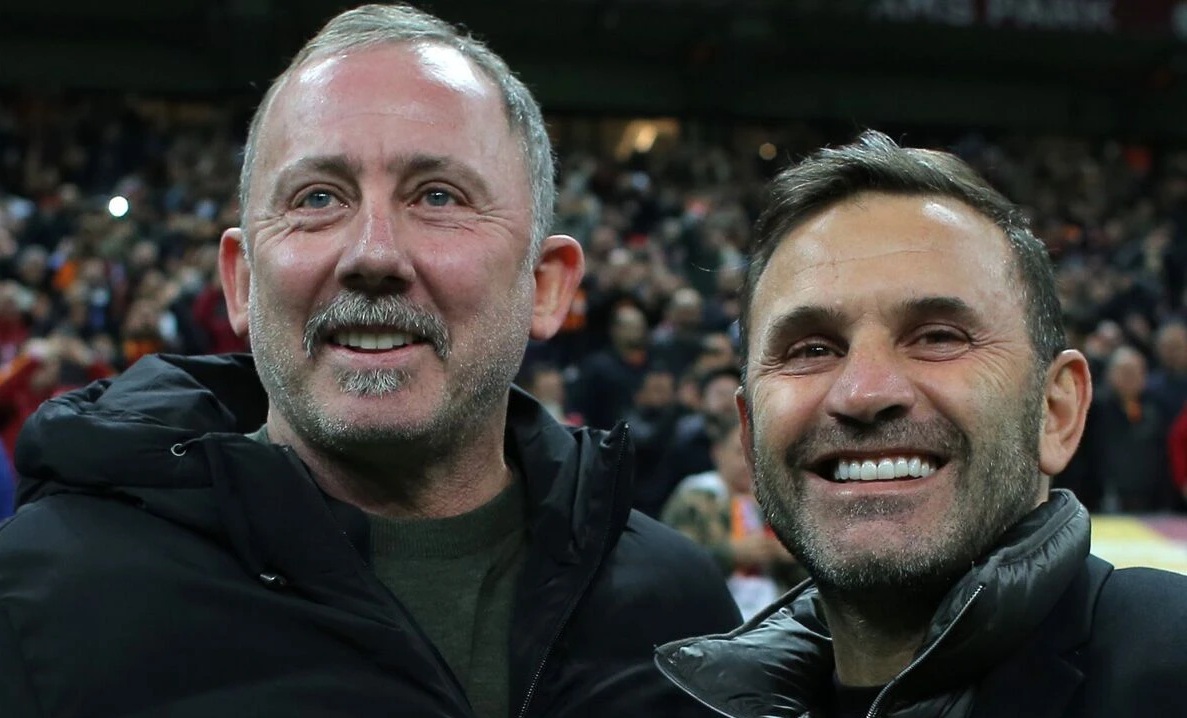 Beşiktaş Teknik Direktörü Sergen Yalçın ile Galatasaray Teknik Direktörü Okan