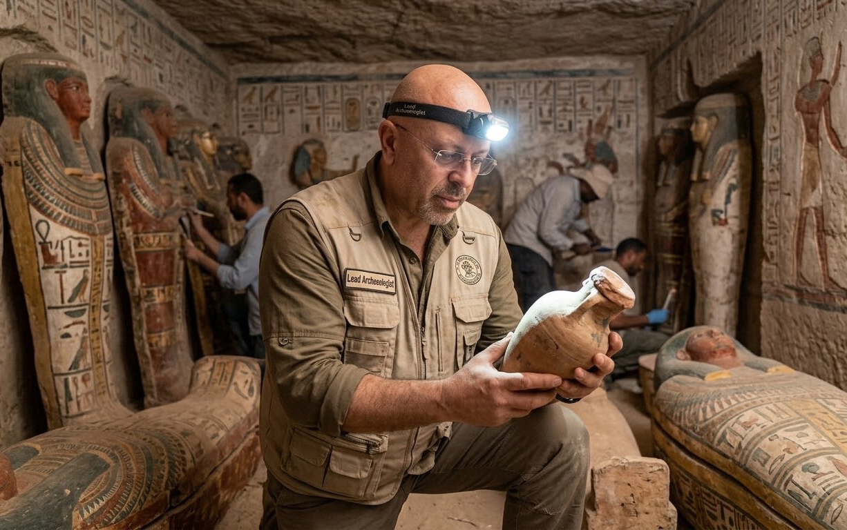 Antik Mısır’ın en gizemli noktalarından biri olan Theban Nekropolü’nde gerçekleştirilen