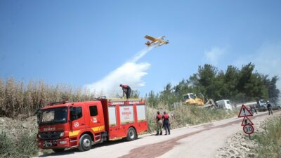 Çanakkale'deki orman dışı alanda çıkan yangın, yapılan yoğun müdahaleyle kontrol