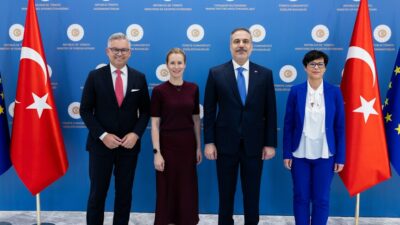 Dışişleri Bakanı Hakan Fidan, Avrupa Birliği'nin üst düzey yetkilileriyle Ankara'da