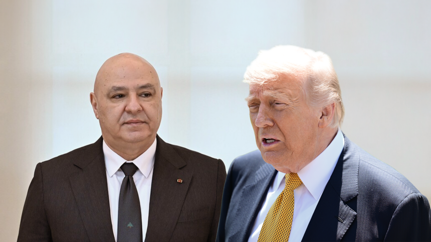 Lübnan Cumhurbaşkanı Joseph Avn ile ABD Başkanı Donald Trump, iki