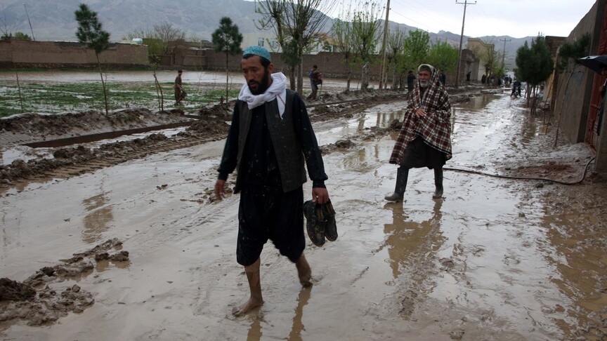 Afganistan'ın Nuristan bölgesinde meydana gelen şiddetli yağışlar, ani sel felaketiyle