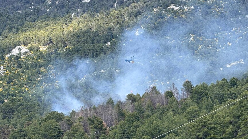 Kaş’ta başlayan orman yangını, bölgedeki ekosistemi tehdit ediyor.