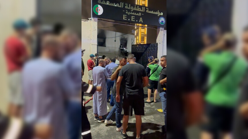 Cezayir'de bir yetimhanede meydana gelen yangın, ülkeyi yasa boğan bir
