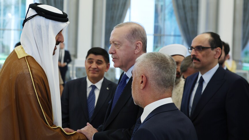 Cumhurbaşkanı Erdoğan, eski Katar Emiri'nin vefatı üzerine Temim bin Hamed