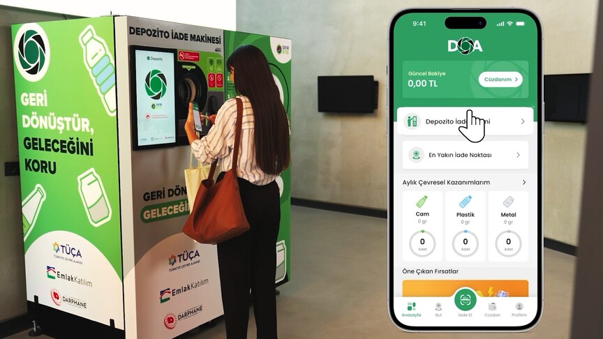 Çevre dostu bir adım olarak hayata geçirilen sistem, geri dönüşümü