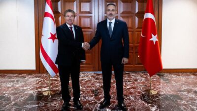Dışişleri Bakanı Hakan Fidan, KKTC Başbakanı Ünal Üstel ile Ankara'da