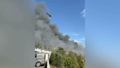 Drammen yakınlarındaki Krokstadelva beldesinde meydana gelen yangın, 100'den fazla evi