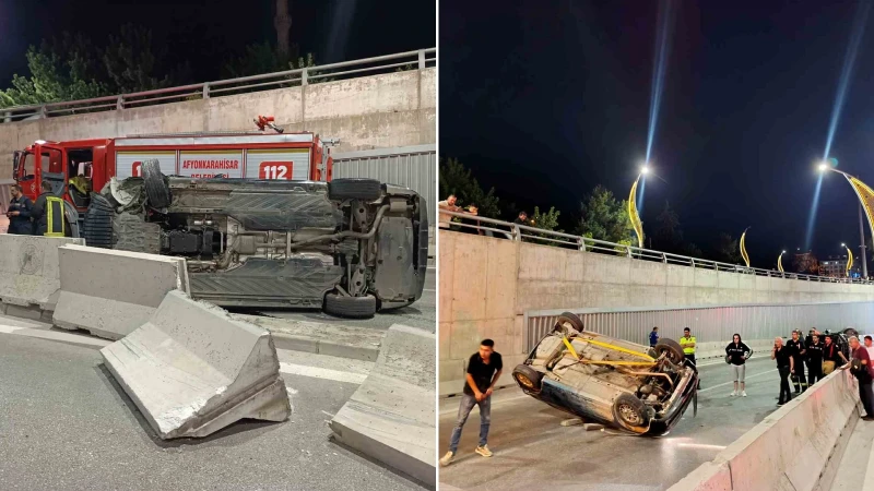 Afyonkarahisar'da meydana gelen trafik kazasında dört kişi yaralandı. İki otomobilin