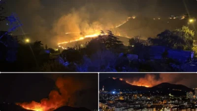 Mamak'ta başlayan yangına itfaiye ekipleri müdahale ediyor. Yangının çıkış nedeni