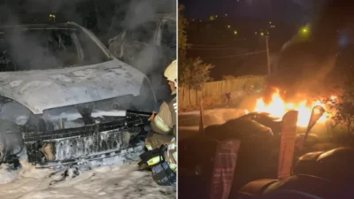 Avcılar'da bir oto galeride park halindeki otomobillerden üçü yanarak kullanılamaz