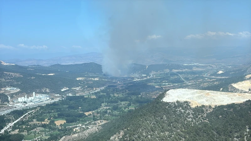 Bilecik'in Taşçı mevkisinde çıkan orman yangını, ekipler tarafından kontrol altına