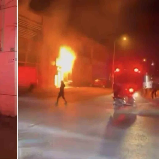 Bursa'da meydana gelen iş yeri yangını, bölge sakinlerine korku dolu