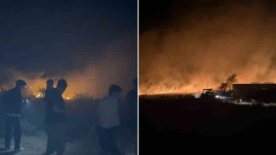 Çanakkale'de çıkan otluk alan yangını, zamanında yapılan müdahalelerle büyümeden söndürüldü.