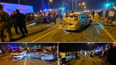 Düzce'de meydana gelen zincirleme trafik kazasında iki kişi yaralandı. Olay