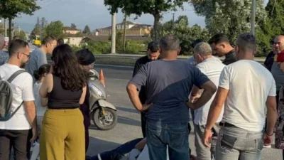 Düzce'de meydana gelen kazada bir motosiklet ile otomobil çarpıştı ve