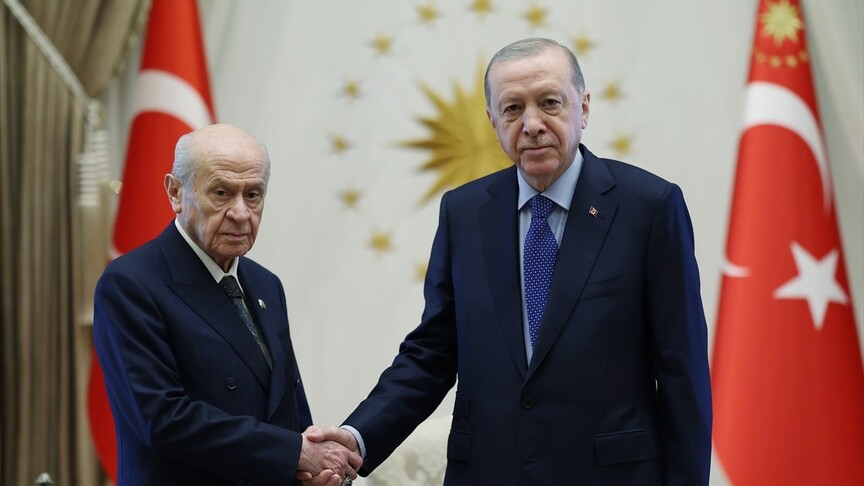 Cumhurbaşkanı Erdoğan, MHP Genel Başkanı Bahçeli ile bir araya gelerek