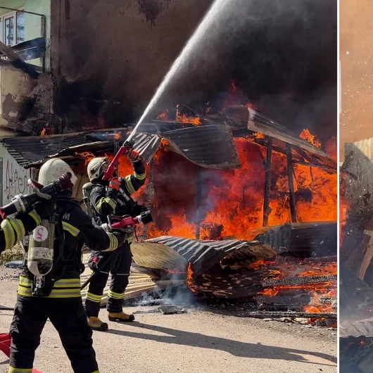 Palandöken ilçesinde meydana gelen yangın, mahallede büyük bir paniğe neden