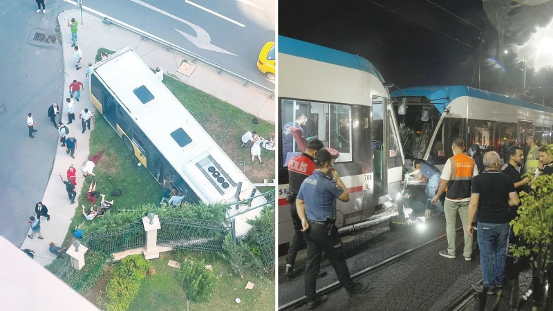Zeytinburnu'nda bir İETT otobüsünün kazası sonrası iki kişi yaşamını yitirirken,
