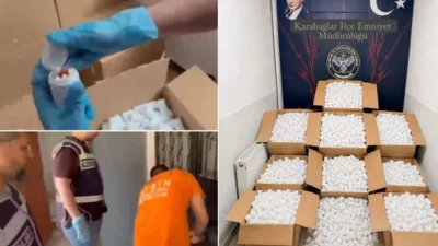 İzmir'de düzenlenen operasyonda, piyasa değeri 25 milyon TL olan uyuşturucu