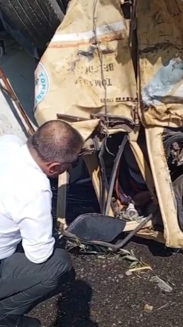 Tomarza'da arazöz kazasında, sürücü Yaşar Tuzcu ile Belediye Başkanı Osman